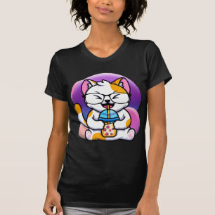 kattenbob eet ramen animatie kawaii neko katteeten t-shirt