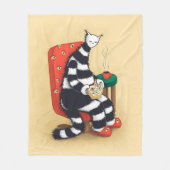 Kattenboek Lezer Liefhebber Fleece Deken (Voorkant)