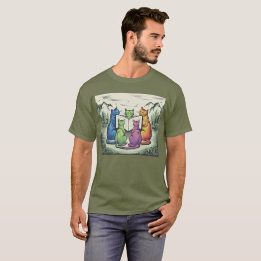 Kattenboek T-shirt (Voorkant volledig)