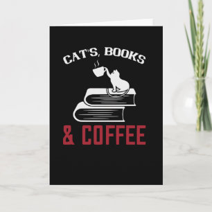 Kattenboeken en koffie kaart
