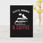 Kattenboeken en koffie kaart (Gele Bloem)