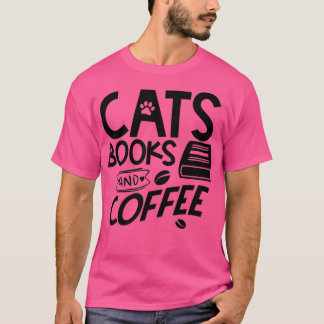 Kattenboeken en koffie t-shirt