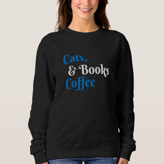 Kattenboeken en koffie trui (Voorkant)