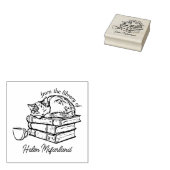  kattenboeken en koffieboekje rubberstempel (Gestempeld)