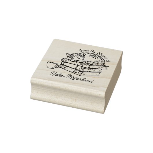  kattenboeken en koffieboekje rubberstempel (Stempel)