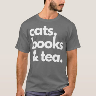 Kattenboeken en theeovers t-shirt
