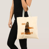 Kattenboeken Het leven is zoet - oranje/bruin Tote Bag (Voorkant (product))