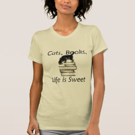 Kattenboeken Het leven is zoet T-shirt