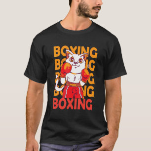Kattenbokssport met bokshandschoenen, citaat B T-shirt