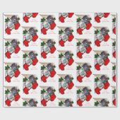 kattenbont van het klassieke kerstfeest cadeaupapier (Vlak)