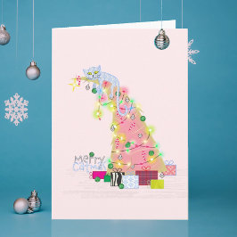 Kattenboom Kerstkaart Bedankkaart