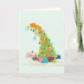Kattenboom Kerstkaart Bedankkaart (Voorkant)
