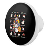 Kattenboom Kerstmis Keramische Knop (Rechts)