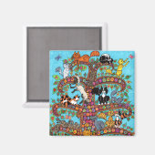 Kattenboom van leven 2 magneet (Voorkant / Achterkant)