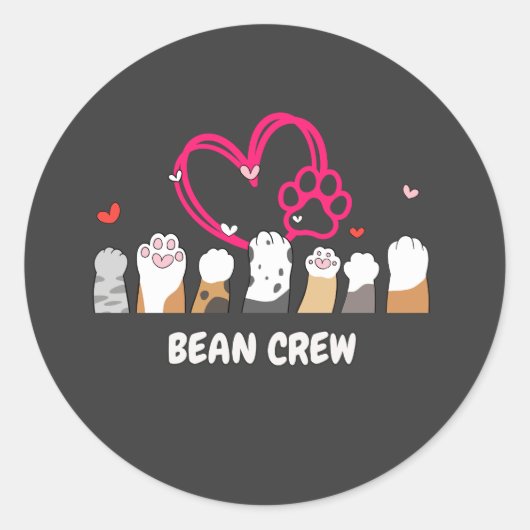 Kattenboon Crew Ronde Sticker (Voorkant)