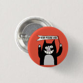 Kattenbord met uw bericht smoking katten ronde button 3,2 cm (Voorkant /achterkant)