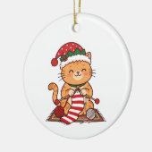 Kattenbreien Sjaal Kerst Ornament Cadeau (Links)