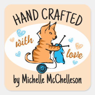 kattenbreipennen cadeauetiket label