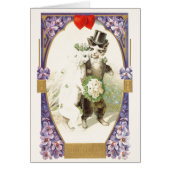 kattenbride en bruidskaart (Voorkant)