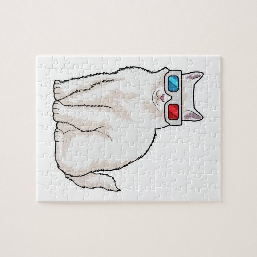 Kattenbril Legpuzzel (Horizontaal)