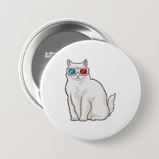 Kattenbril Ronde Button 7,6 Cm (Voorkant /achterkant)