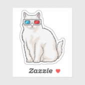 Kattenbril Sticker (Vel)