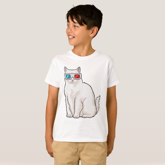 Kattenbril T-shirt (Voorkant volledig)