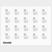 Kattenbril Vierkante Sticker (Vel)