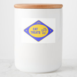 Kattenbrokken Opslaglabel Voedselcontainer Etiket