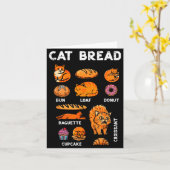 Kattenbrood Bolletje Brood Mops Katje Kat Voedsel  Kaart (Gele Bloem)