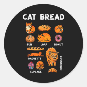 Kattenbroodje Brood Cute Kitten Kitty Eten Pun Vro Ronde Sticker