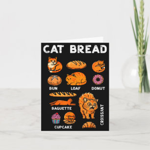 Kattenbroodje Brood Cute Kitten Kitty Voedsel Pun  Kaart