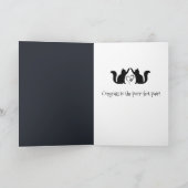 Kattenbruid en bruidegom Congrats Kaart (Binnen)