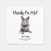 Kattenbruiloft Cocktailservetjes Servet (Voorkant)