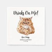 Kattenbruiloft Cocktailservetten Servet (Voorkant)