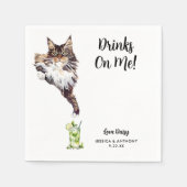 Kattenbruiloft Cocktailservetten Servet (Voorkant)