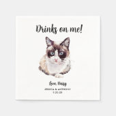 Kattenbruiloft Cocktailservetten Servet (Voorkant)