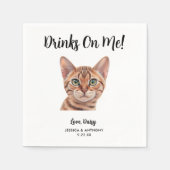 Kattenbruiloft Cocktailservetten Servet (Voorkant)