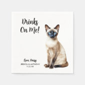 Kattenbruiloft Cocktailservetten Servet (Voorkant)
