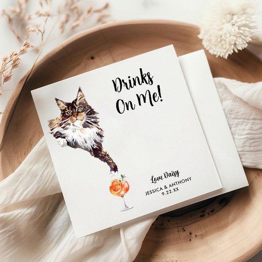 Kattenbruiloft Cocktailservetten Servet