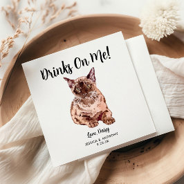 Kattenbruiloft Cocktailservetten Servet