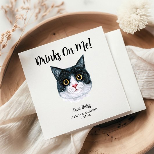 Kattenbruiloft Cocktailservetten Servet