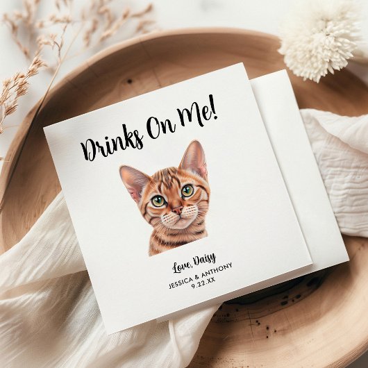 Kattenbruiloft Cocktailservetten Servet