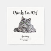 Kattenbruiloft Cocktailservetten Servet (Voorkant)