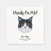 Kattenbruiloft Cocktailservetten Servet (Voorkant)