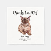 Kattenbruiloft Cocktailservetten Servet (Voorkant)