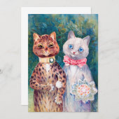 Kattenbruiloft, Huwelijk, Bruid, Louis Wain Kaart (Voorkant / Achterkant)