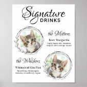 Kattenbruiloft Signature Drankjes 2 Huisdier Foto Poster (Voorkant)