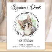 Kattenbruiloft Signature Drankjes Dierenfoto Bar Poster