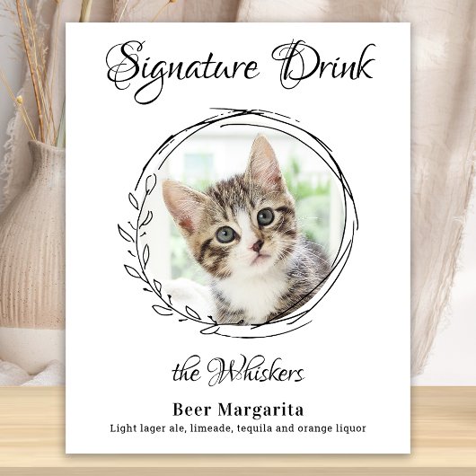 Kattenbruiloft Signature Drankjes Huisdier Foto Ba Poster